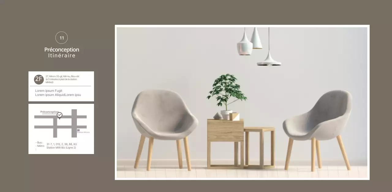 Calendrier d'aménagement intérieur blanc et épuré