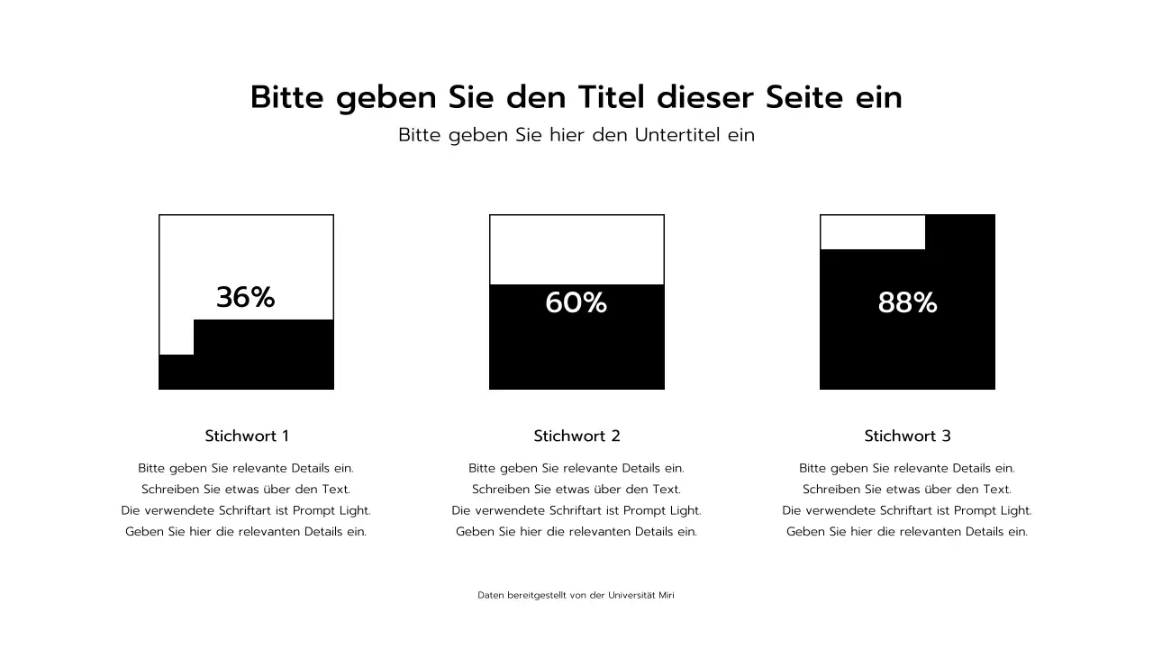 Schwarz-Weiß-Präsentationen