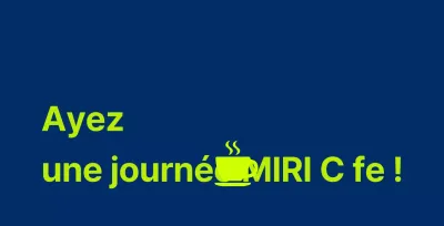 Banderole de café horizontale sur fond bleu marine