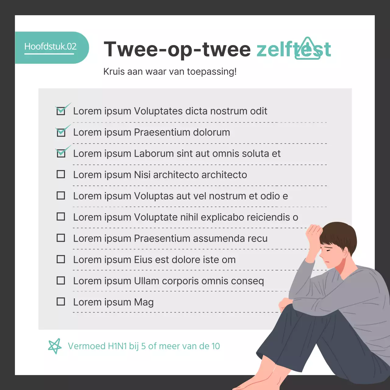 Grijs en mint fotografische illustratie van het universiteitsleven met twee flessen cardNews