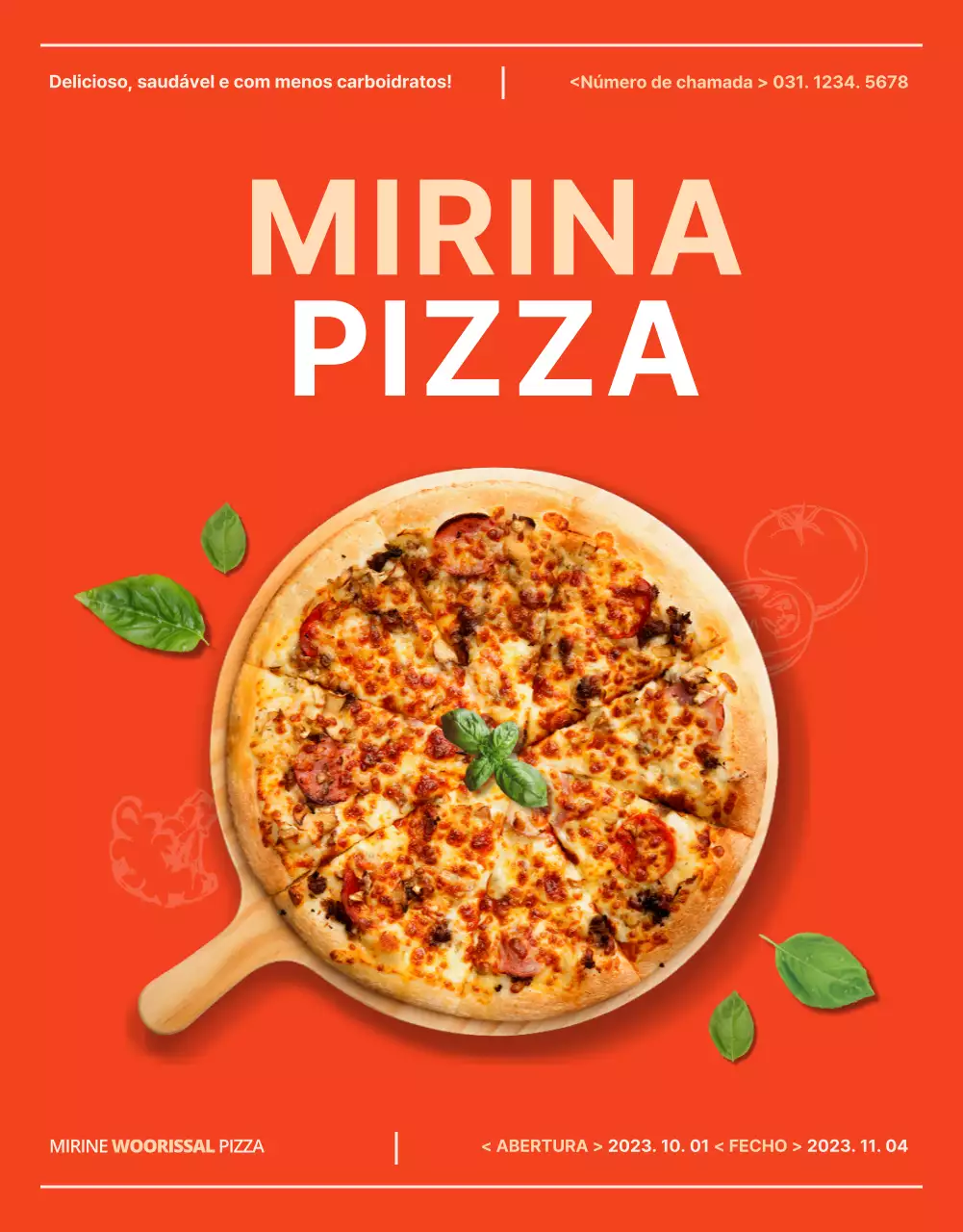 Promover uma venda de financiamento de uma simples pizza coreana de arroz vermelho
