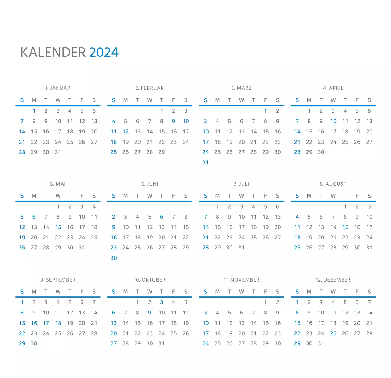 Weißer, sauberer Tischkalender für Unternehmen