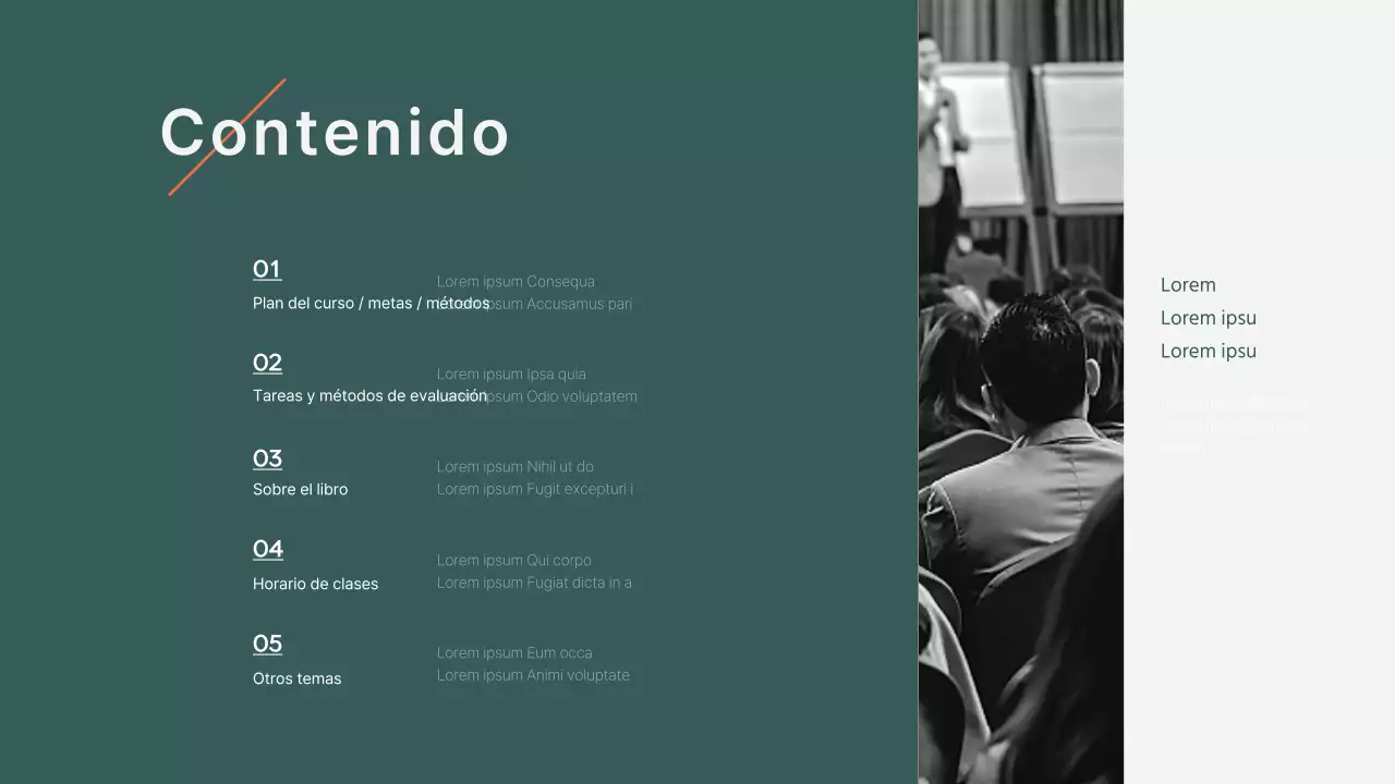 Plan de estudios verde-naranja