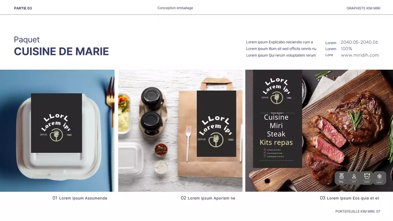 Présentation d'un portfolio pour les designers de White Navy Neat