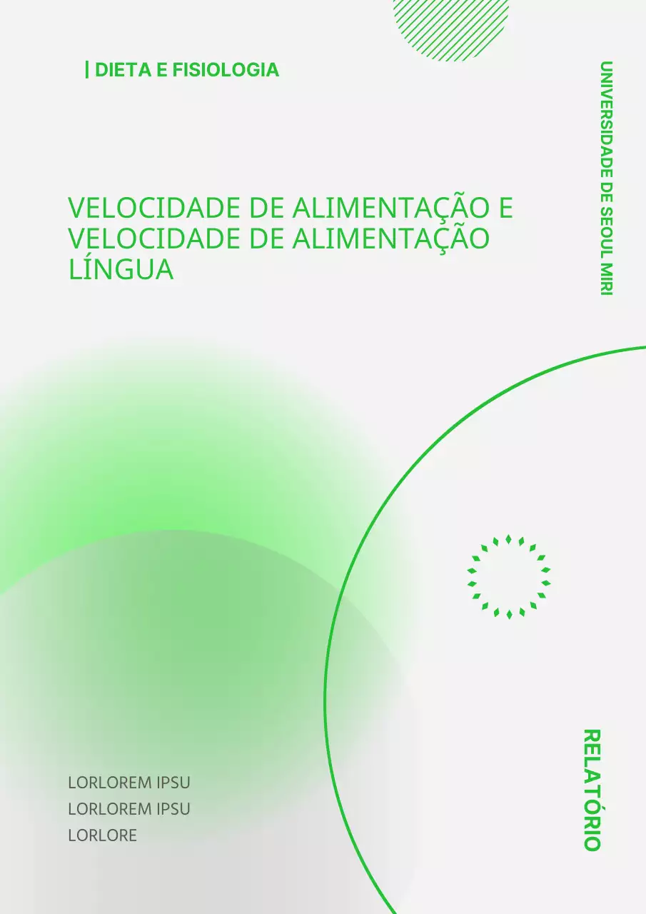 Capa de relatório de geometria em verde claro