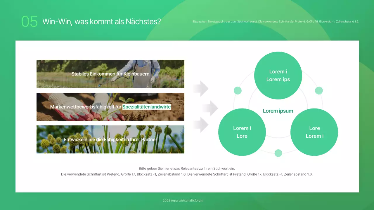 Grün und einfach: Seminarpräsentationen des Wirtschaftsforums Landwirtschaft und Unternehmen