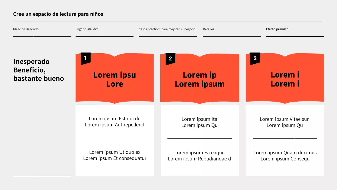 Propuesta de idea de revitalización de una biblioteca sencilla en naranja y gris