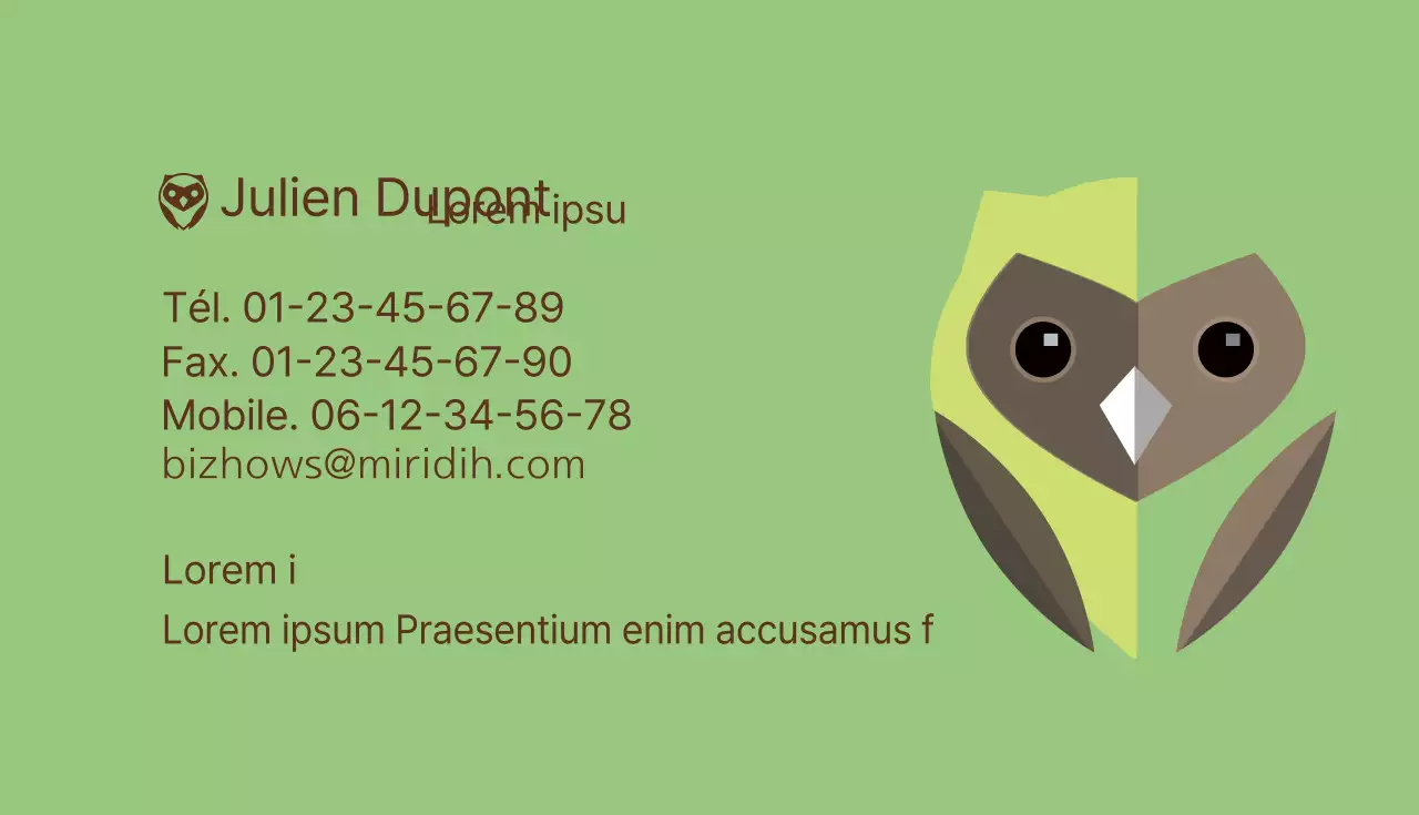 Cartes de visite d'entreprise