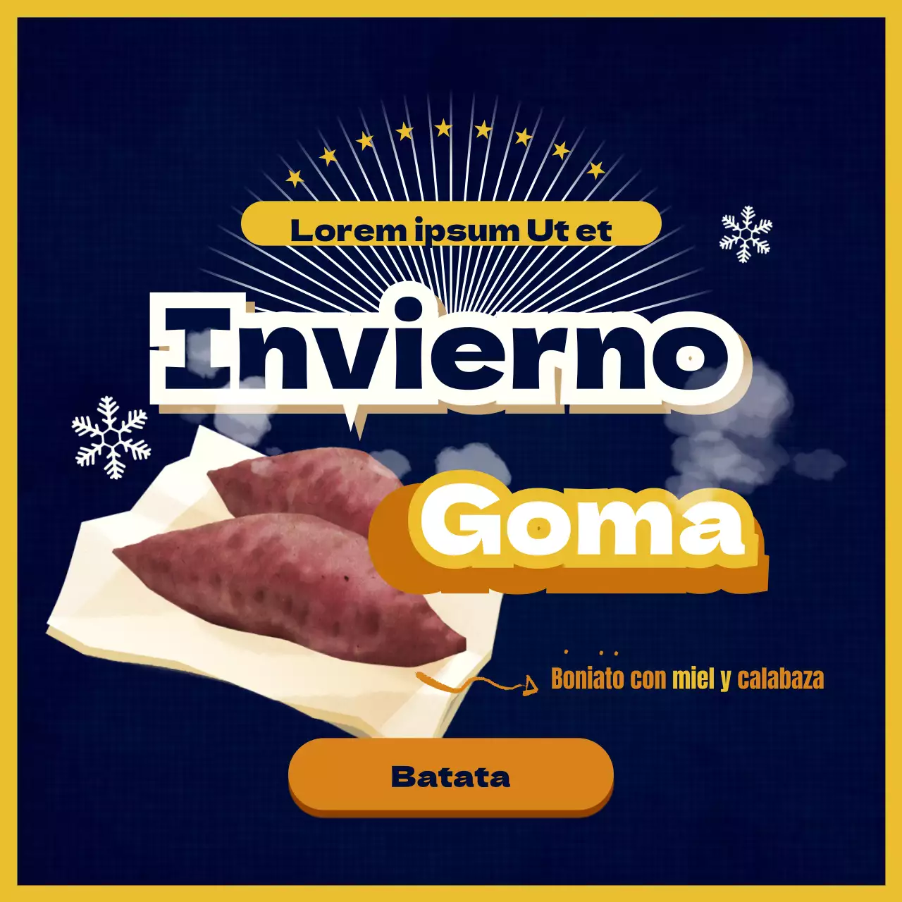 Aperitivo de invierno boniato