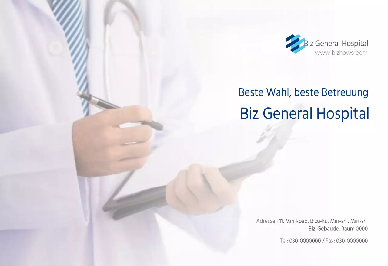 Navy Weiß Einfaches Krankenhaus