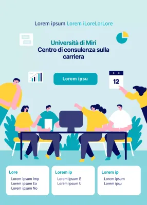 Una guida alle carriere universitarie minimalista e di colore blu chiaro