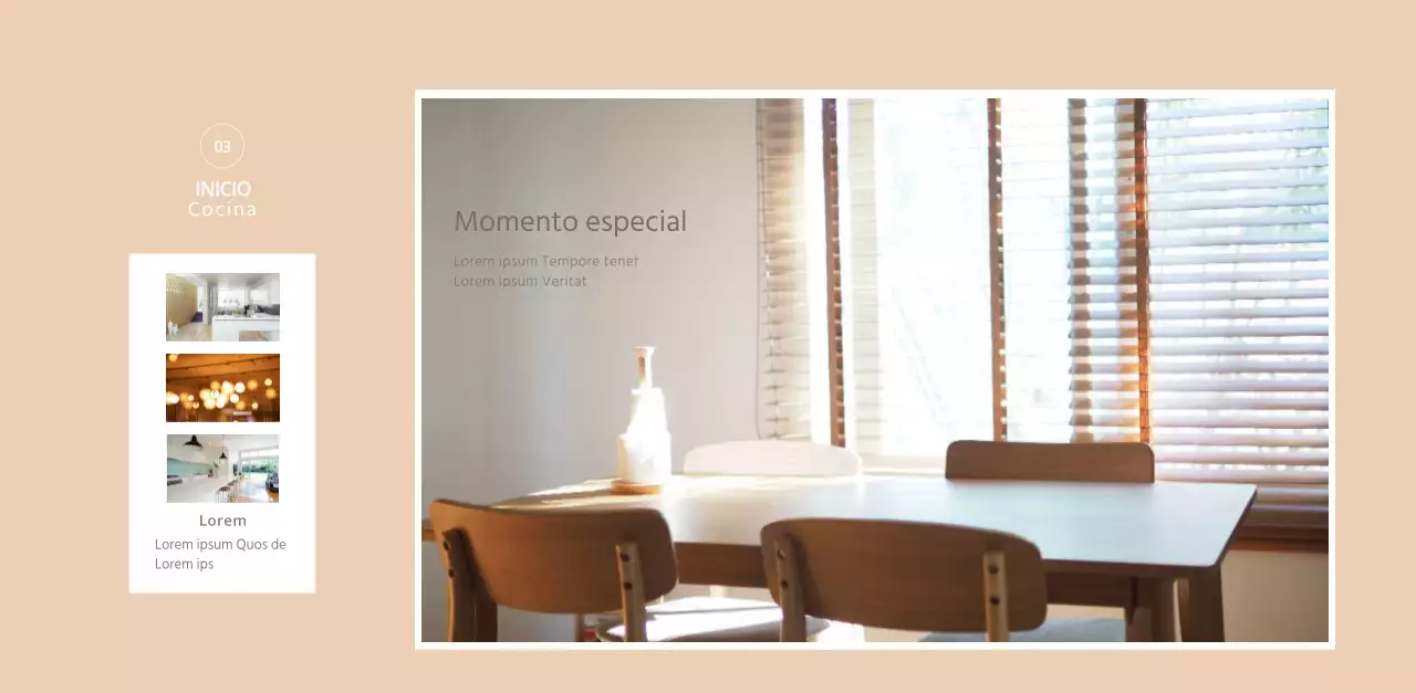 Calendario de interiorismo en blanco y limpio