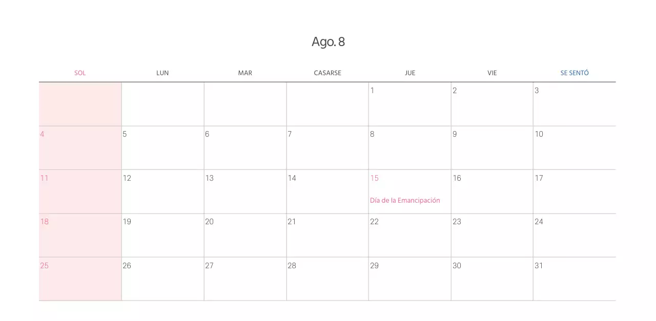Calendario eclesiástico con cálidas ilustraciones