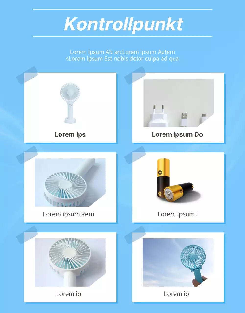 Einfacher Fächer mit hellblauem Hintergrund erklärt