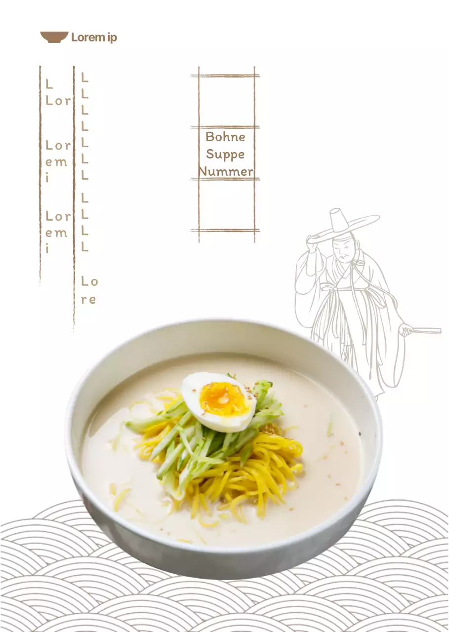 Orientalisch coole Menütafel