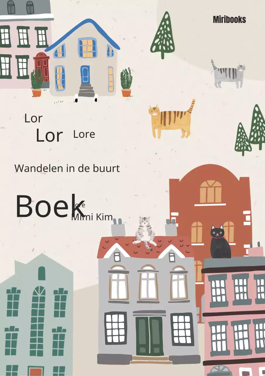 Een wandelgids met een beige stadsconcept