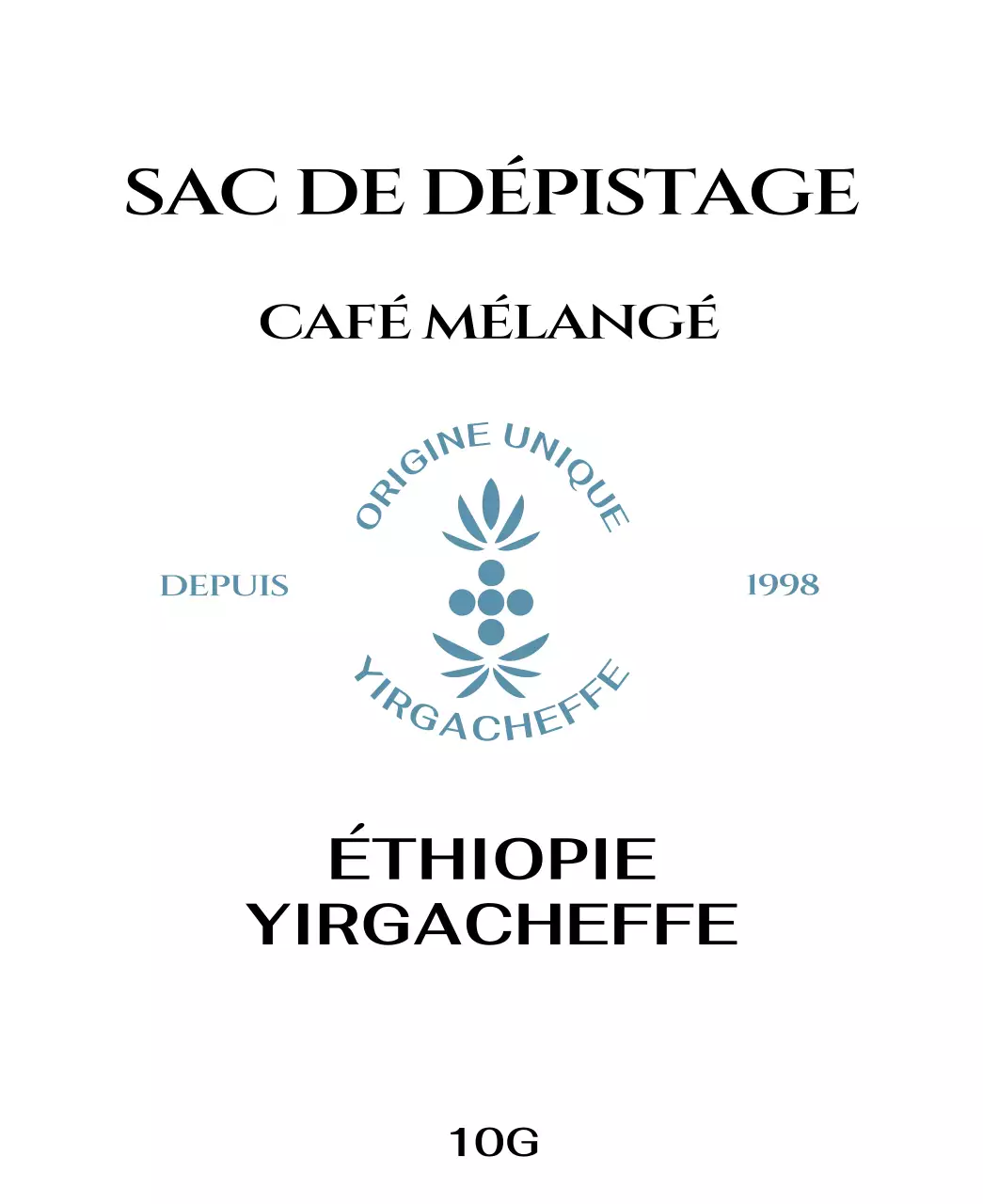 Pochette avec logo café en beige