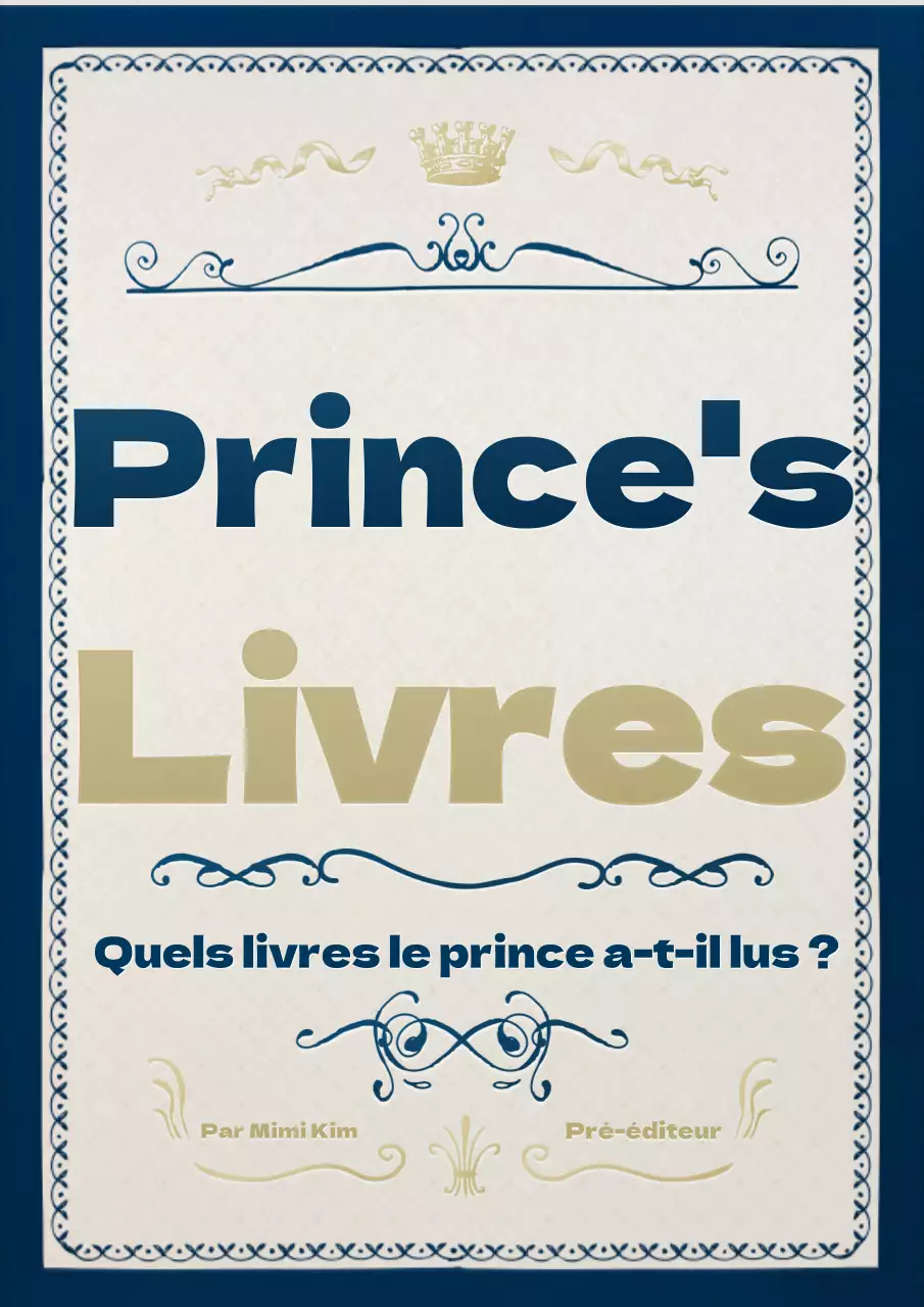 Un roman dans un style décoratif bleu et or