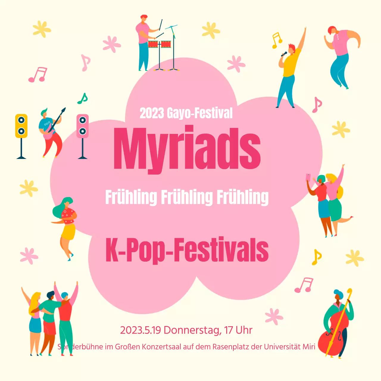 Was Sie bei diesem frühlingshaften, pinkfarbenen Musikfestival erwartet