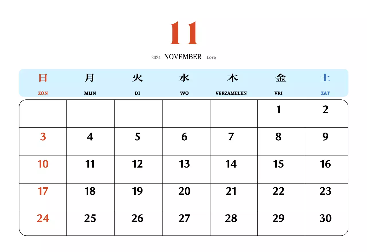 Retro concept nostalgiekalender in rood en blauw