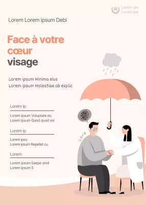 Concept d'illustration douce en rose pour promouvoir le centre de soutien psychologique de l'université.