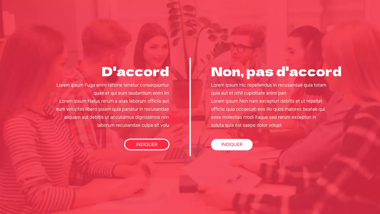 Présentation de la discussion sur le surlignage du texte et la mise en page des photos en rouge