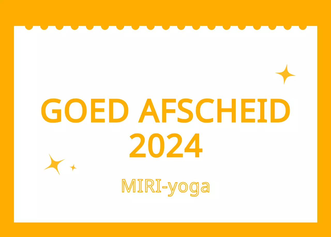 Oranje kalenders om weg te geven als je je yogastudio promoot