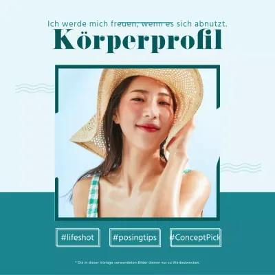 Blau und hellblau Körperprofil Konzept Pose Führer