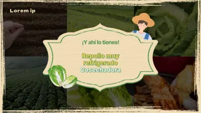 Poste cosechador de coles de cresta alta natural beige y verde