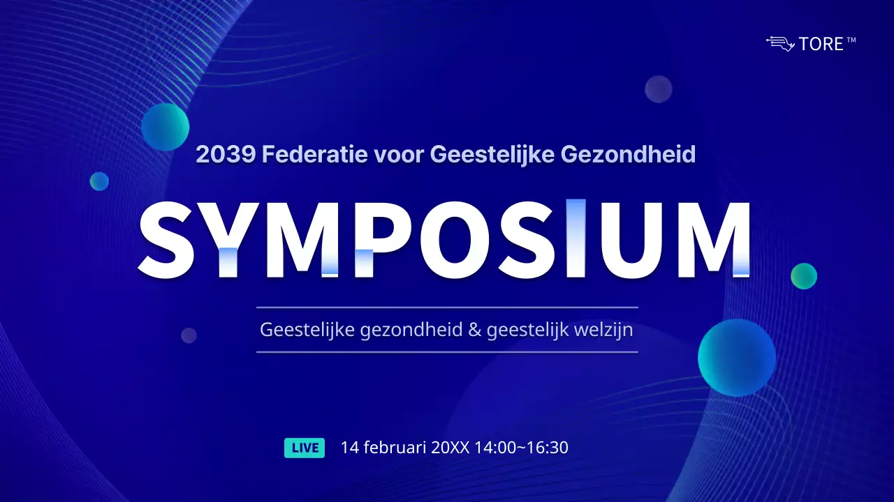 Geometrische concepten in blauw en groen Symposium Live