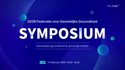 Geometrische concepten in blauw en groen Symposium Live