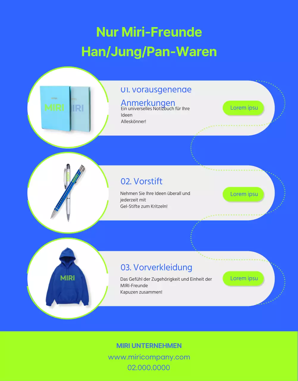 Details zur Ankündigung der Unterstützer in einem lebhaften blau-grünen Farbschema