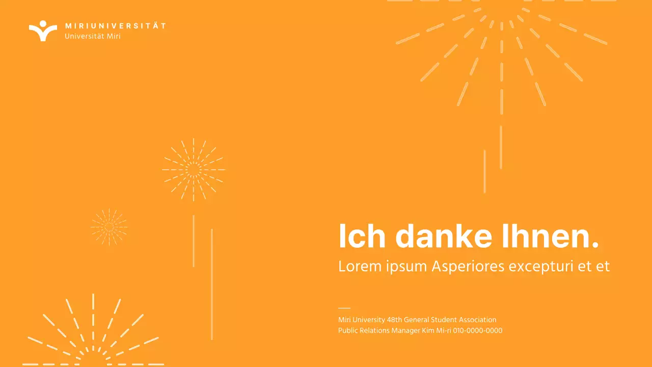 Einfache orangefarbene Präsentation zur Förderung des Hochschulfestes für Hochschulen und Universitäten