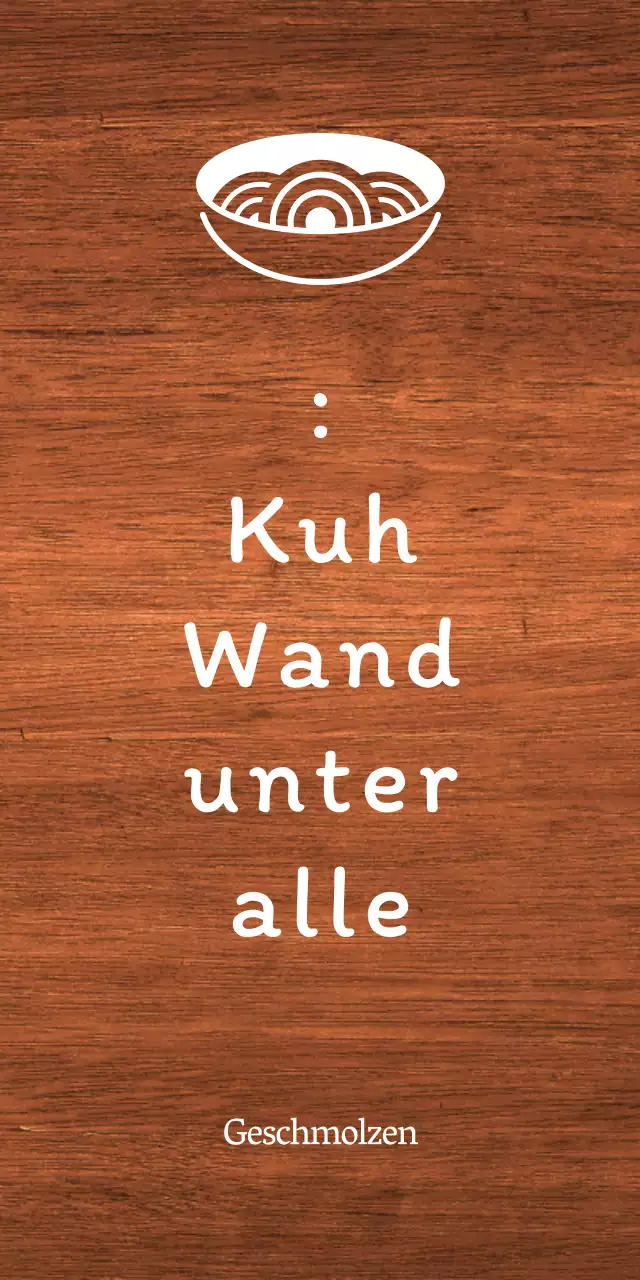 Einfache koreanische Restaurantbeschilderung mit weißem Text und Nudelillustrationen