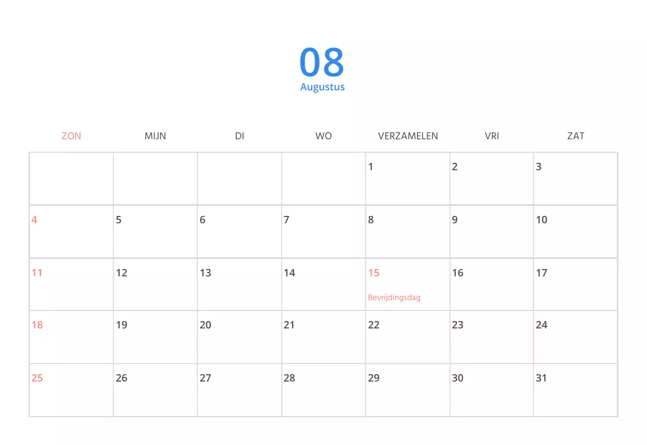 Schattige geïllustreerde groene bureaukalender met familiethema