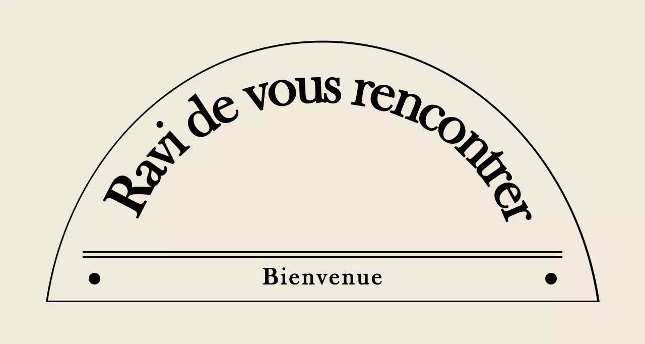 Texte simple et émotionnel en marron clair et noir