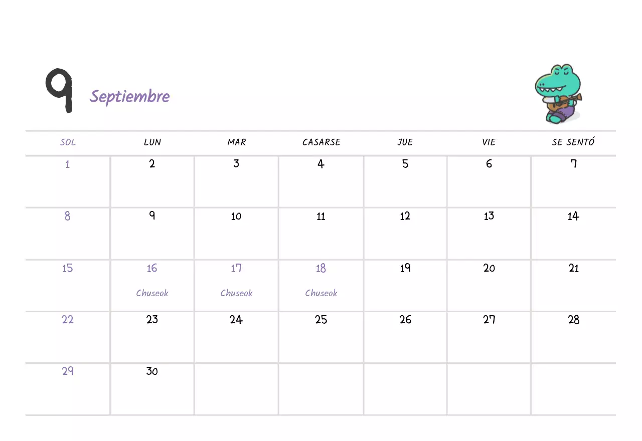 Un calendario con un bonito concepto de ilustración de Argo
