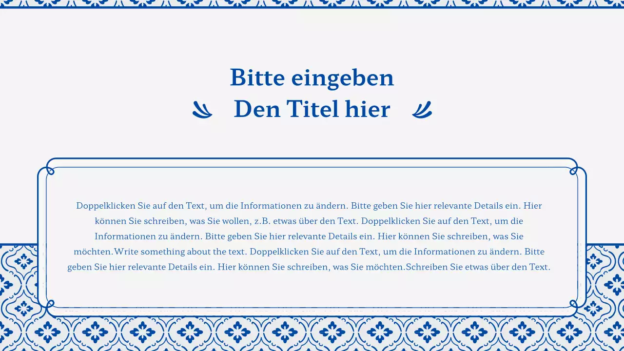 Kachelmuster im Vintage-Stil in Blau