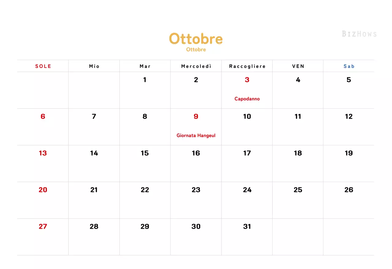 Un calendario di Capodanno caldo e illustrato