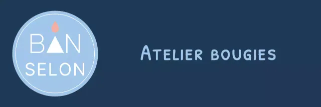 Logo texte simple et moderne en bleu clair et blanc pour le personnel et l'expérience d'un magasin de bougies.