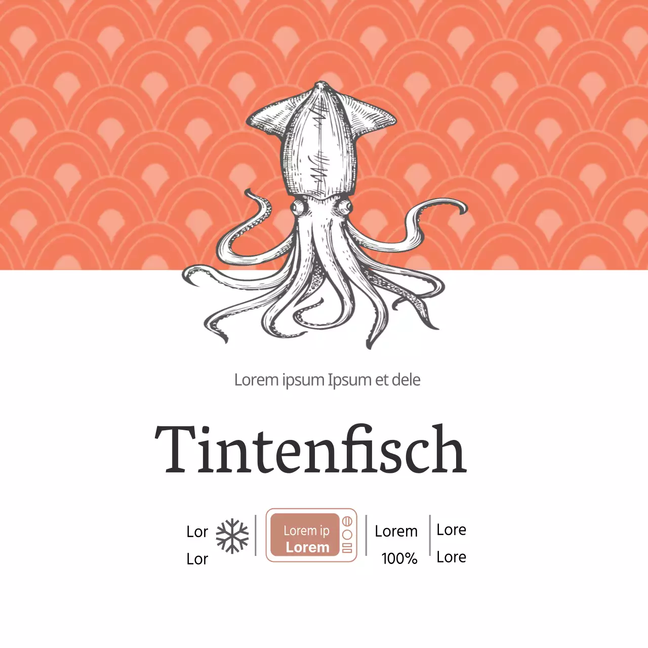 Meeresfrüchte Wilder Tintenfisch