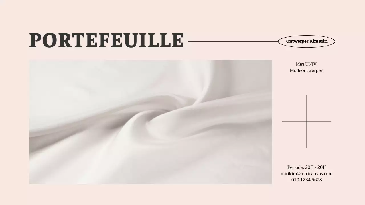 Eenvoudig modeontwerp en portfolio in pastelkleuren