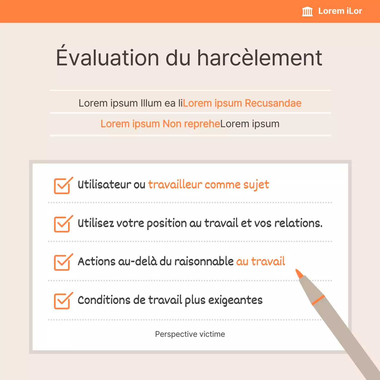 Carte de conseils juridiques en beige orange News