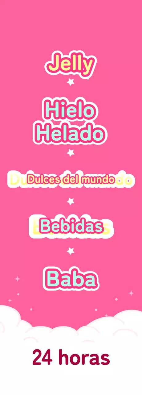 Una heladería rosa y azul claro