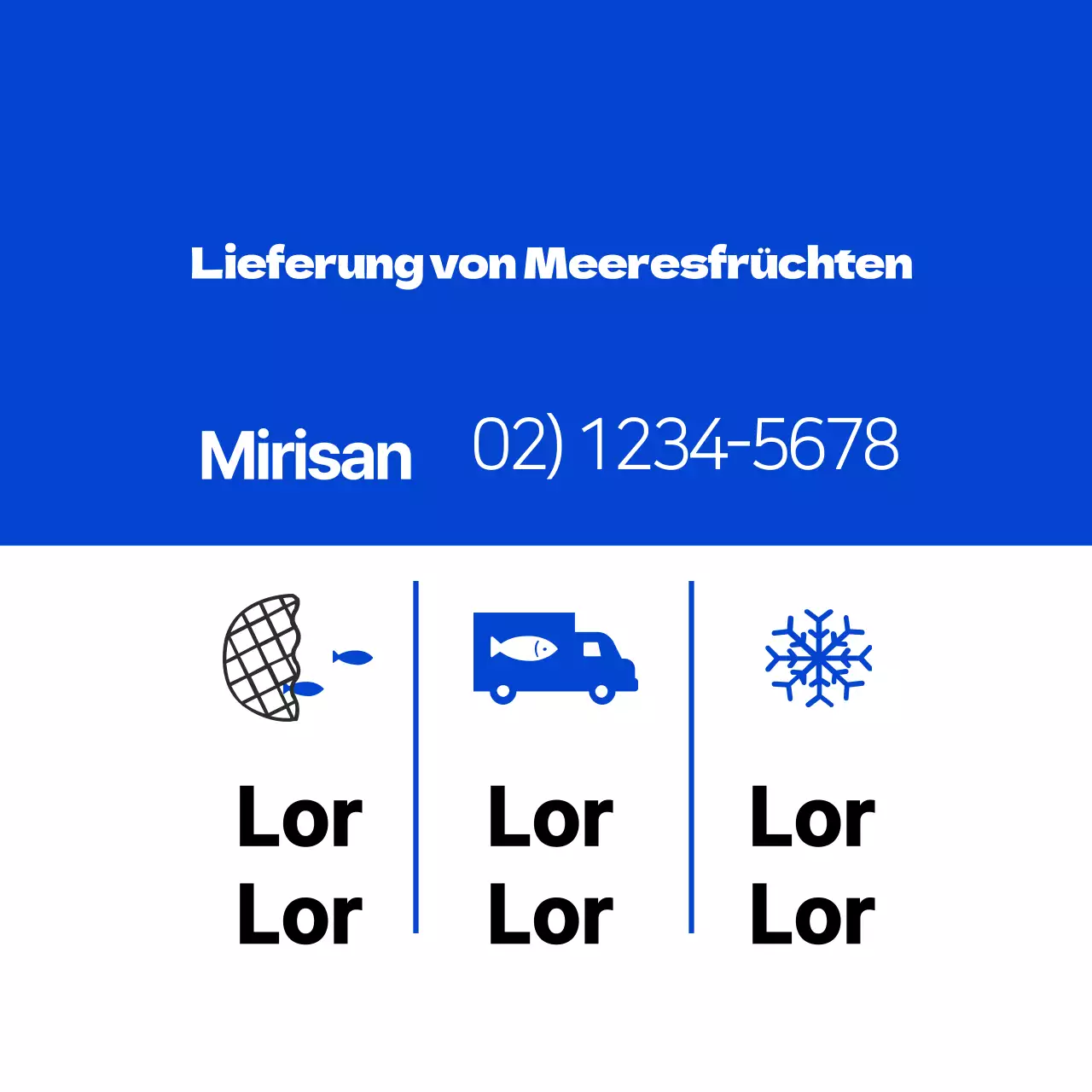 Lieferung von Meeresfrüchten