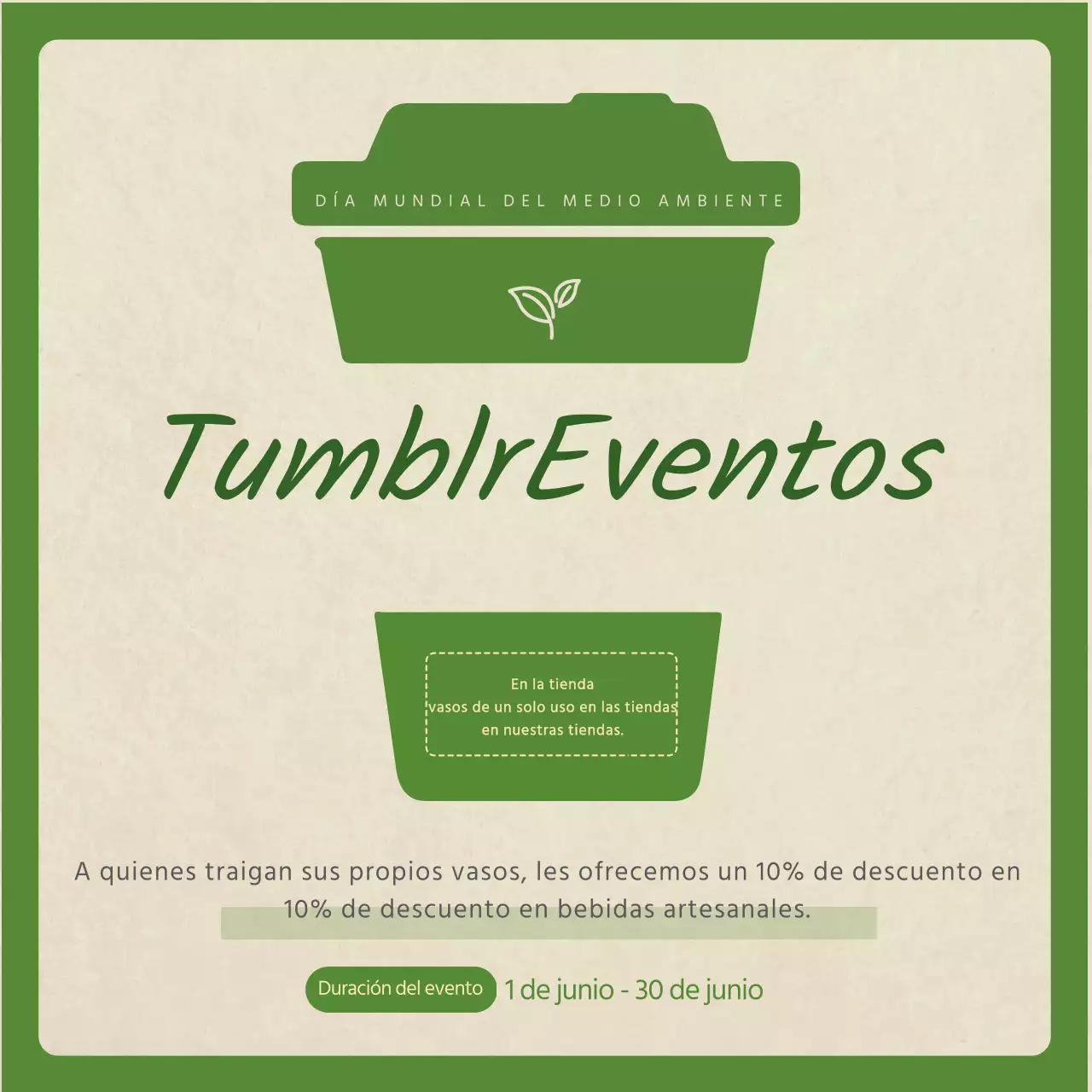 Un evento Tumblr sencillo y ecológico