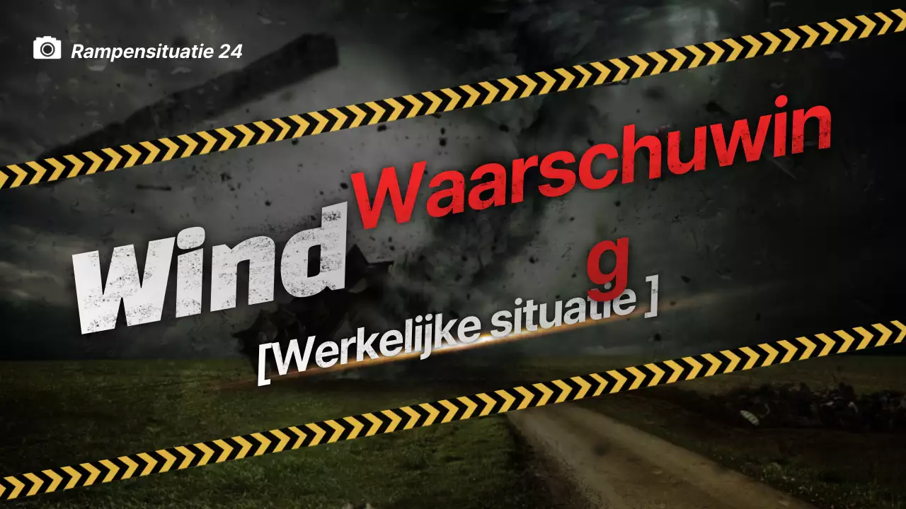 Hoge wind waarschuwing thema met foto achtergrond gevaar waarschuwing concept