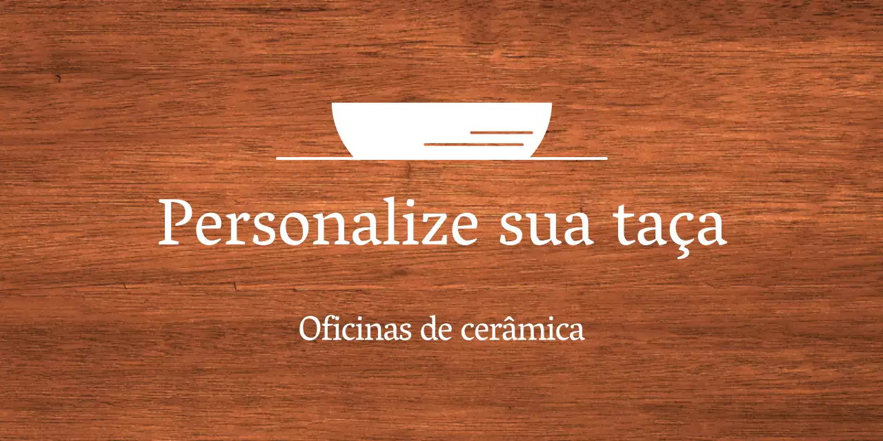 Um sinal simples de oficina com texto branco e uma ilustração de uma tigela