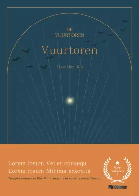 Een roman over de hele lengte in turquoise en oranje met een linebacker-concept