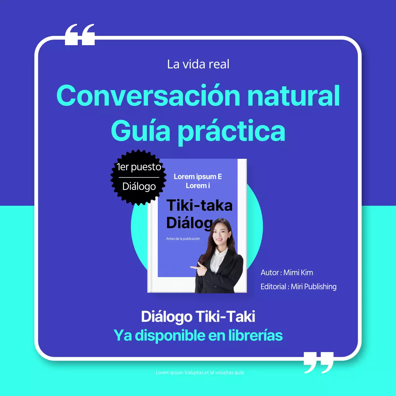 Promoción de un sencillo lanzamiento de caramelos de menta y libros azules